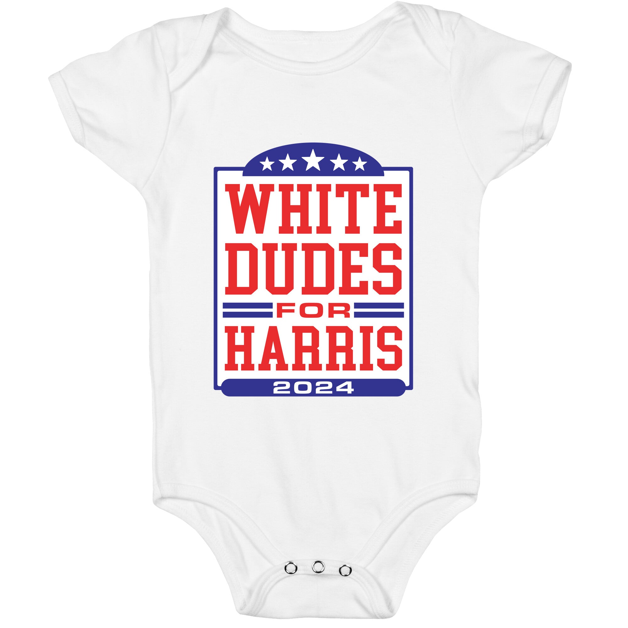White Dudes for Harris 2024 Baby One-Piece