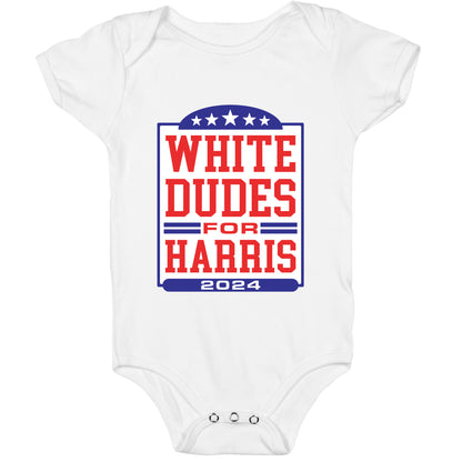 White Dudes for Harris 2024 Baby One-Piece