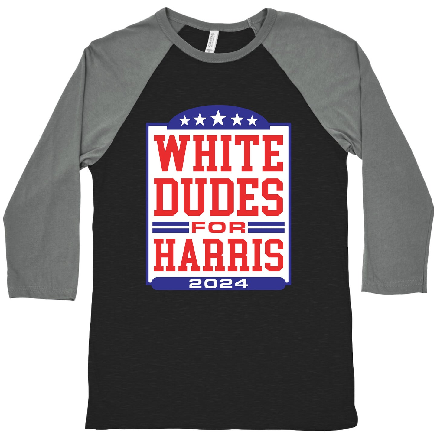 White Dudes for Harris 2024 Baseball Tee