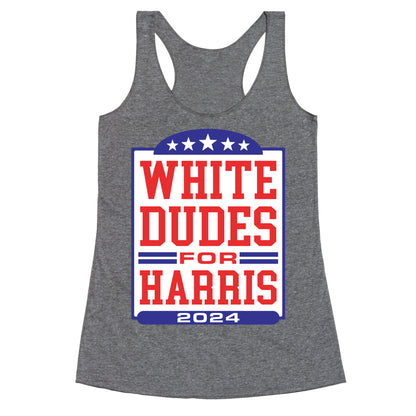 White Dudes for Harris 2024 Racerback Tank