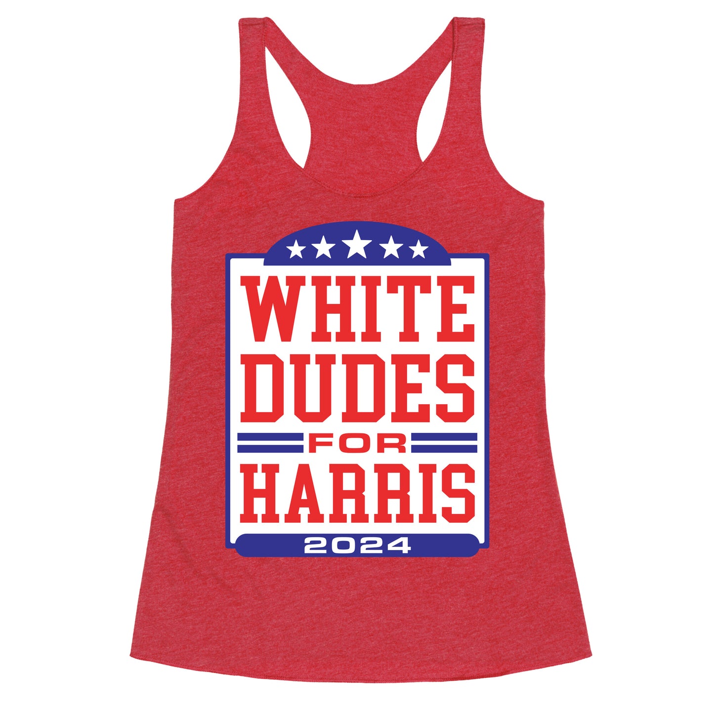 White Dudes for Harris 2024 Racerback Tank