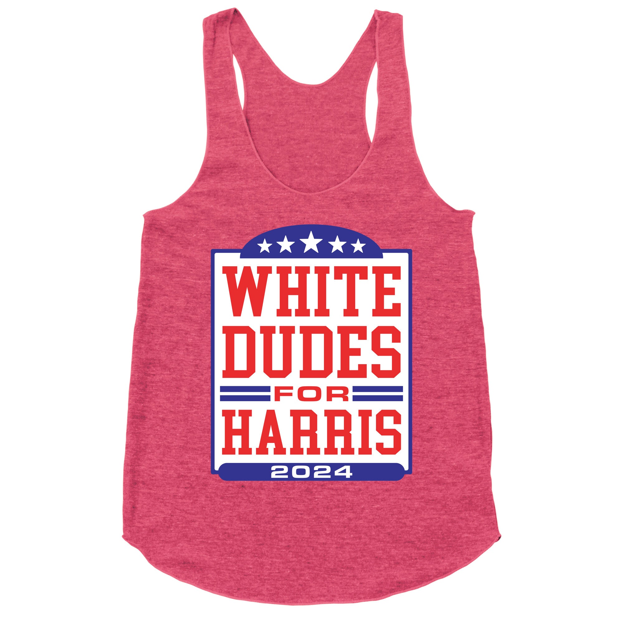 White Dudes for Harris 2024 Racerback Tank