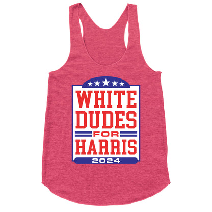 White Dudes for Harris 2024 Racerback Tank