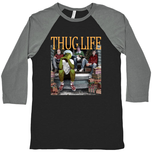 Thug Life Christmas Baseball Tee