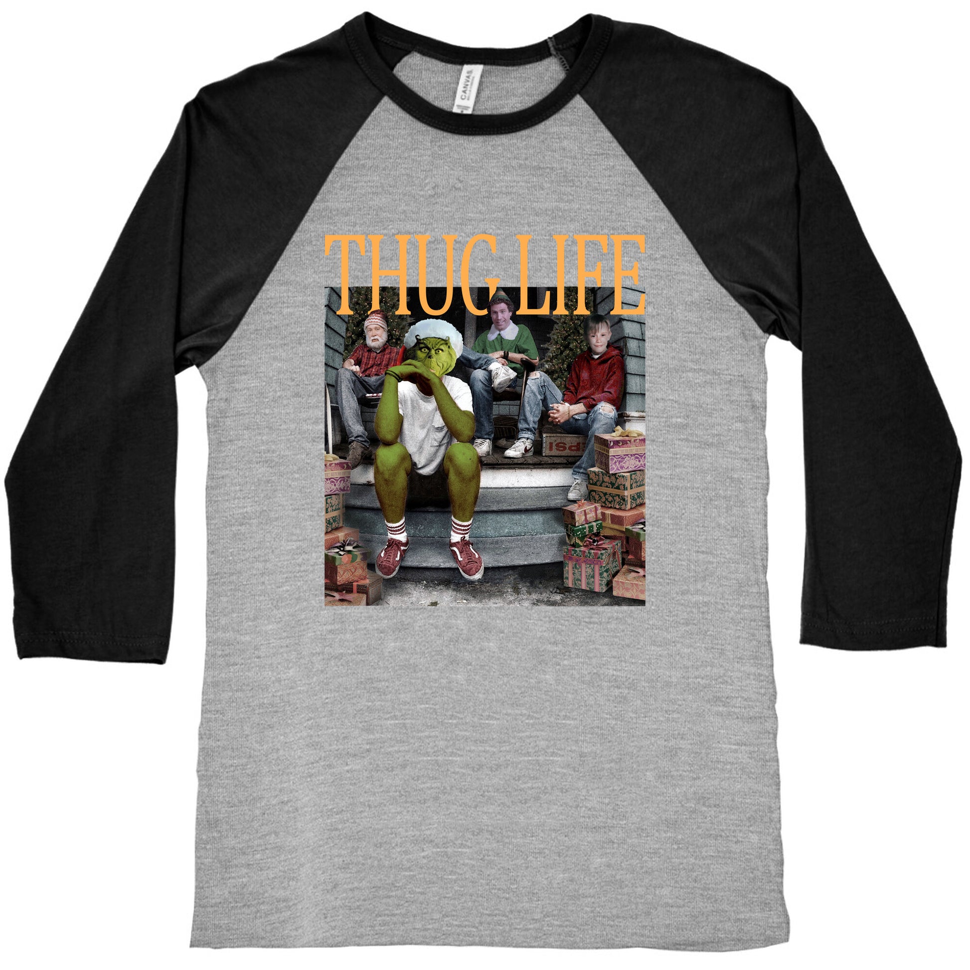 Thug Life Christmas Baseball Tee