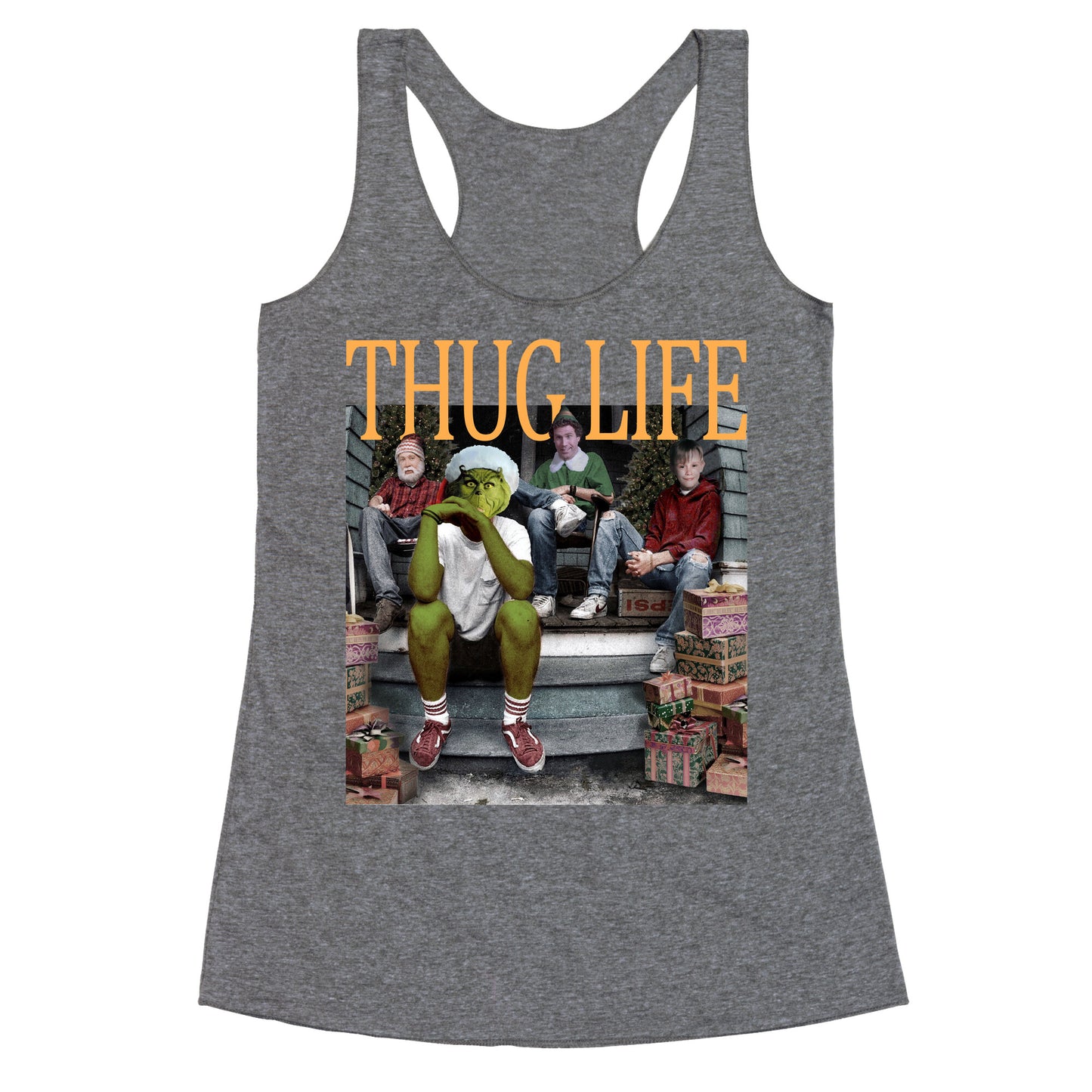 Thug Life Christmas Racerback Tank