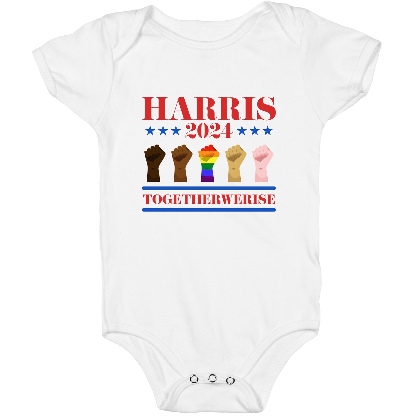 Together We Rise Harris 2024 Baby One-Piece