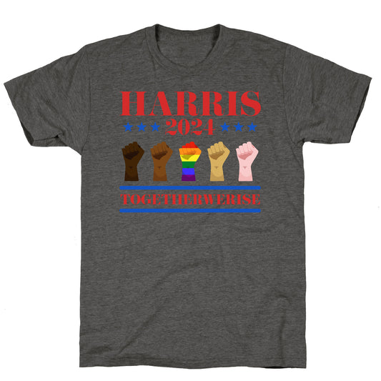 Together We Rise Harris 2024 Unisex Triblend Tee