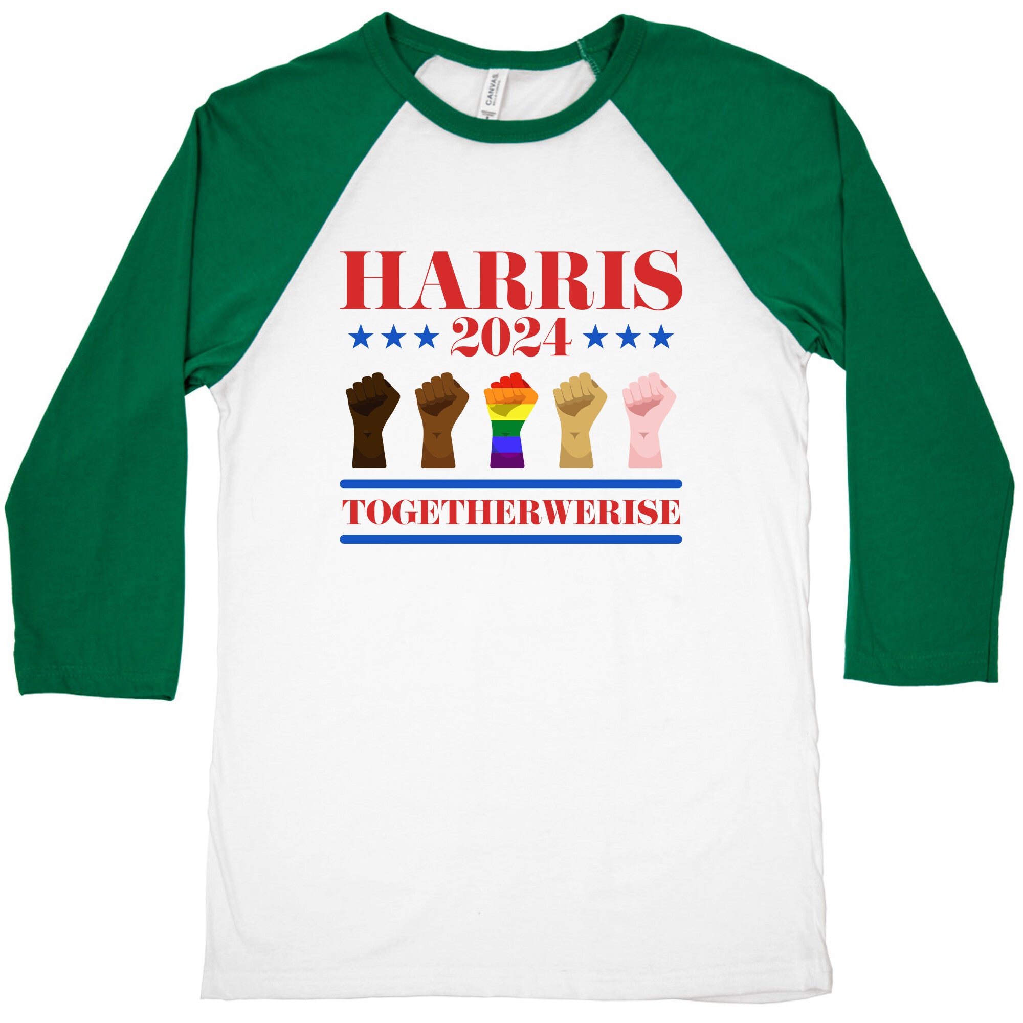 Together We Rise Harris 2024 Baseball Tee