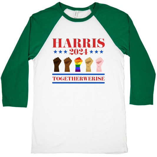 Together We Rise Harris 2024 Baseball Tee