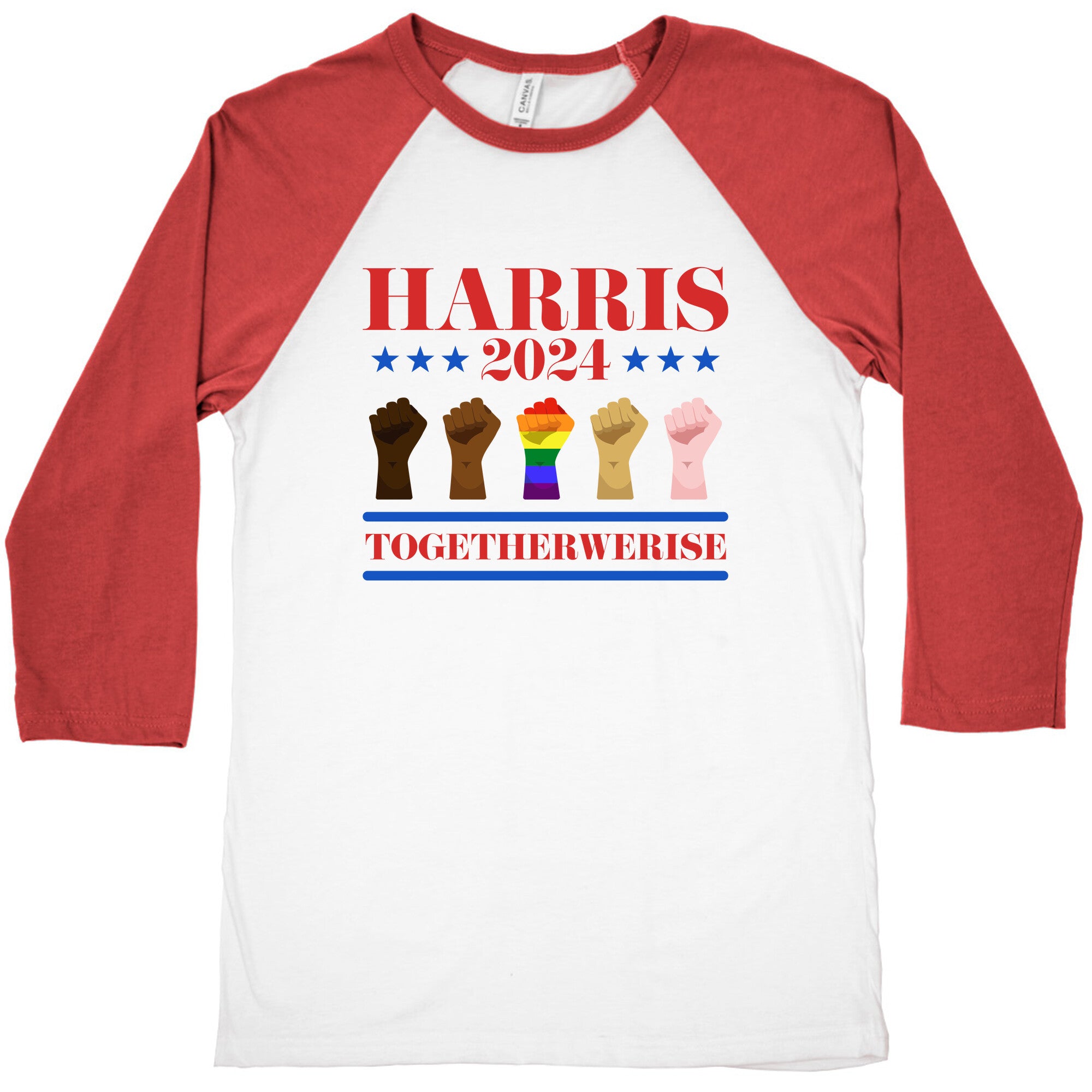 Together We Rise Harris 2024 Baseball Tee
