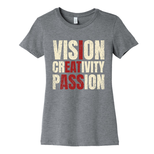 Vision Creativity Passion Womens Cotton Tee