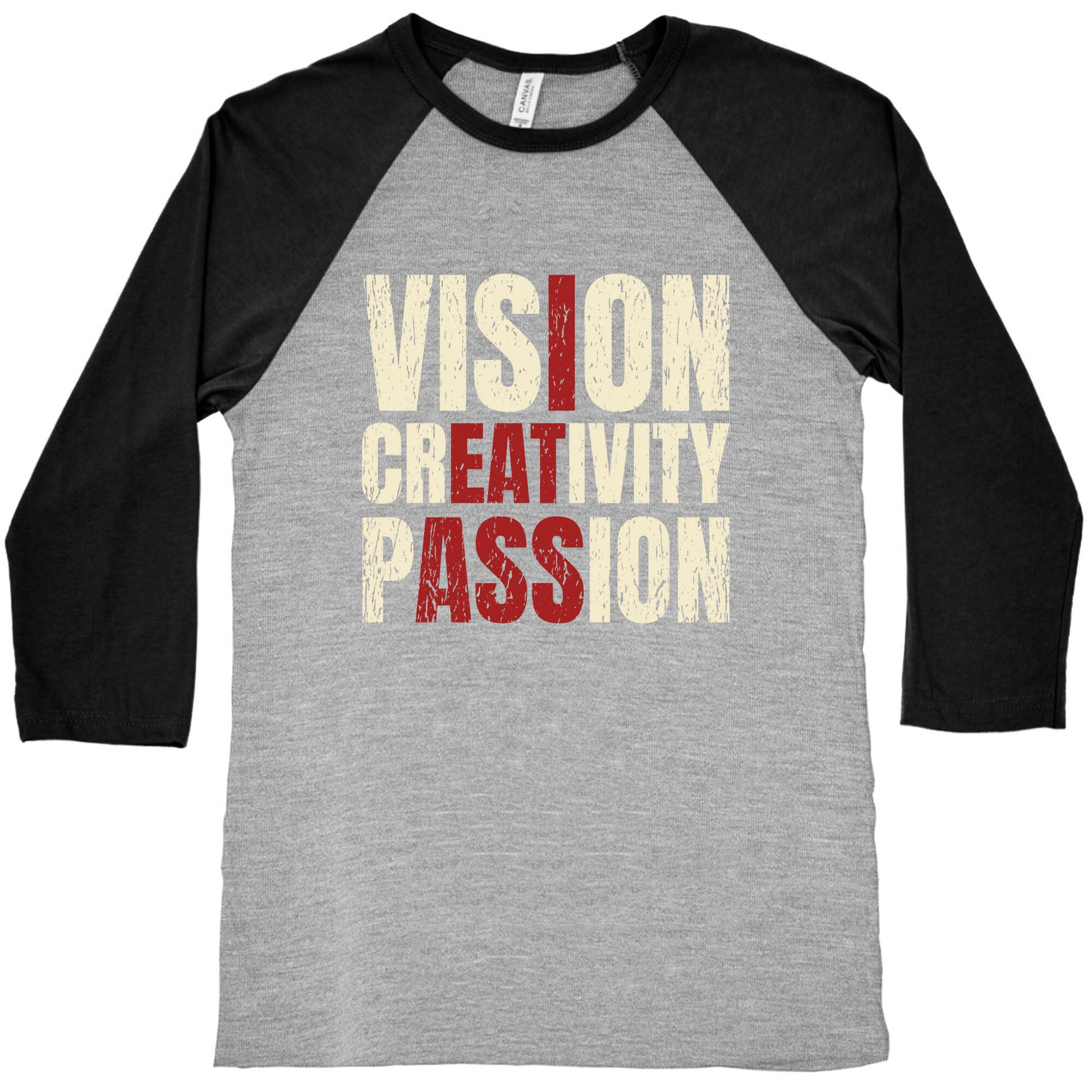 Vision Creativity Passion Baseball Tee