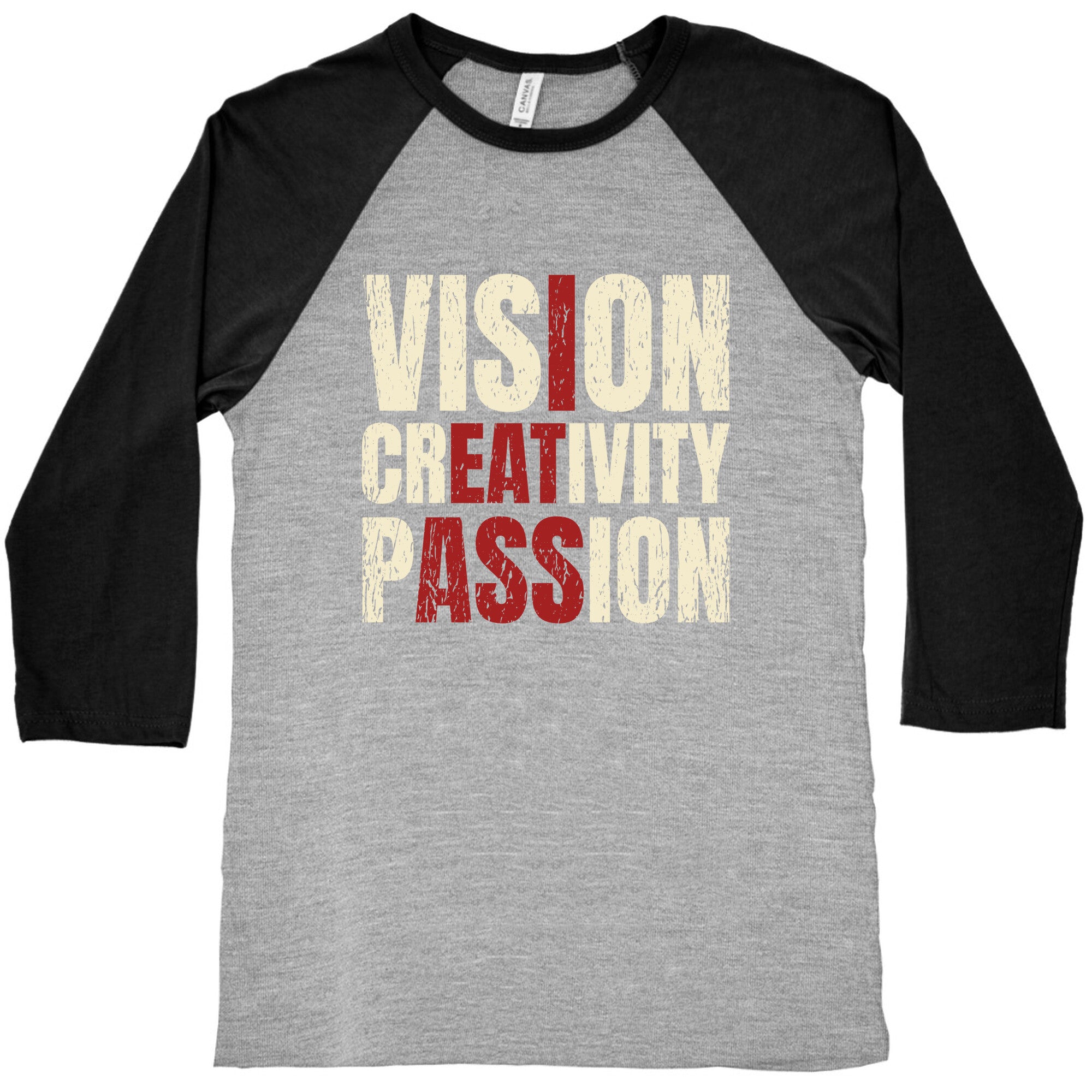 Vision Creativity Passion Baseball Tee