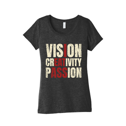 Vision Creativity Passion Womens Triblend Tee