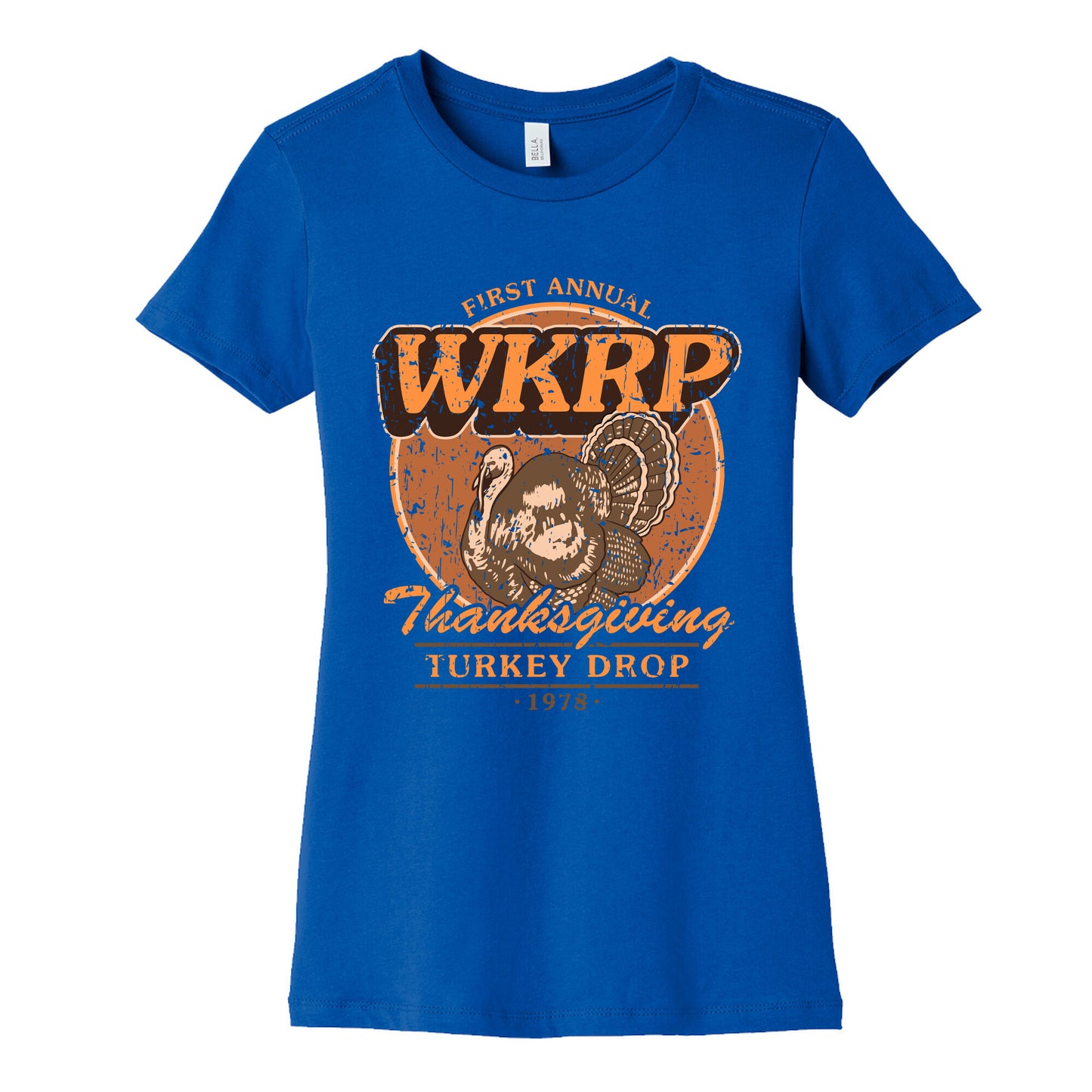 WKRP Turkey Drop Womens Cotton Tee