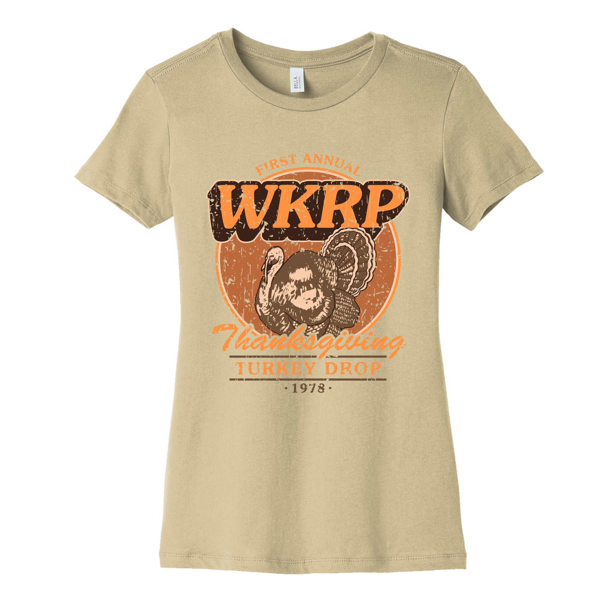 WKRP Turkey Drop Womens Cotton Tee