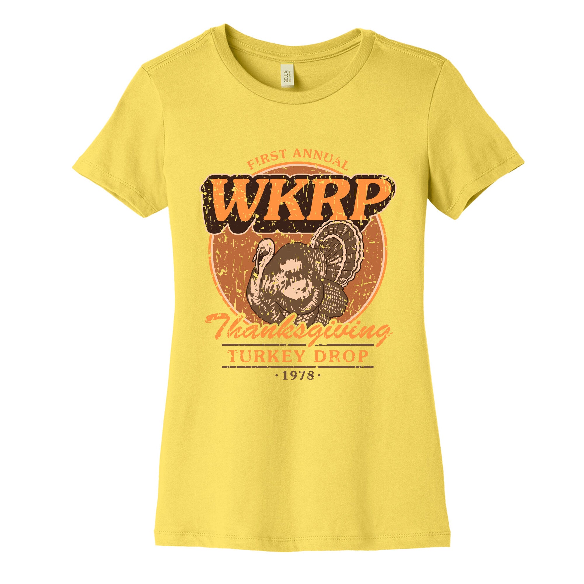 WKRP Turkey Drop Womens Cotton Tee