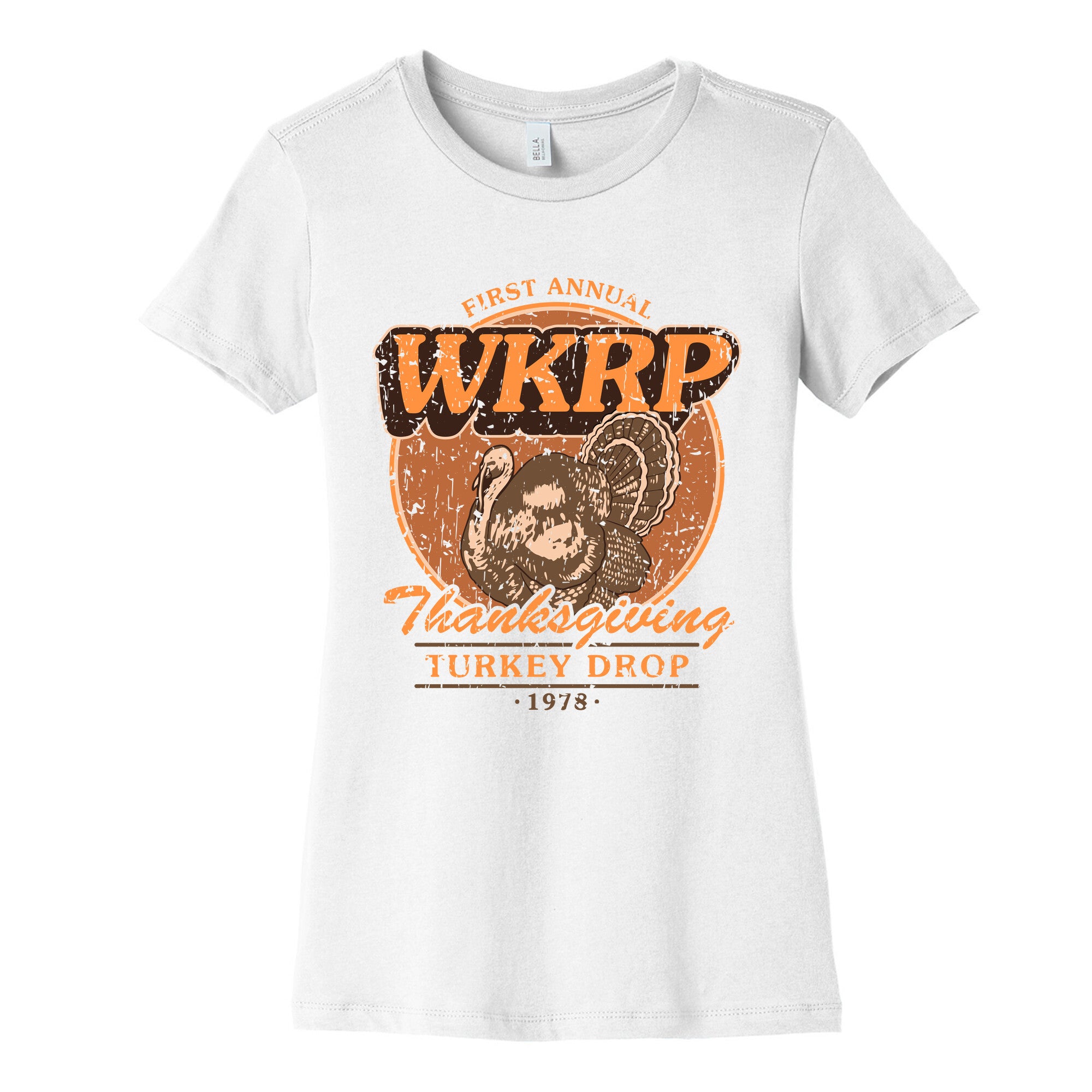 WKRP Turkey Drop Womens Cotton Tee