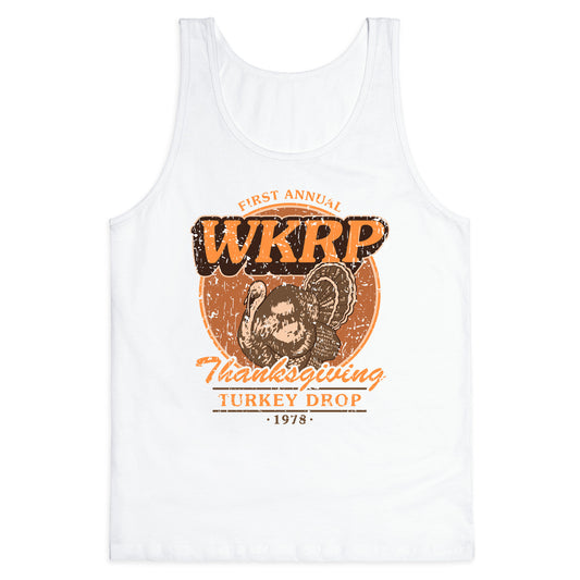 WKRP Turkey Drop Tank Top