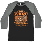 WKRP Turkey Drop Baseball Tee