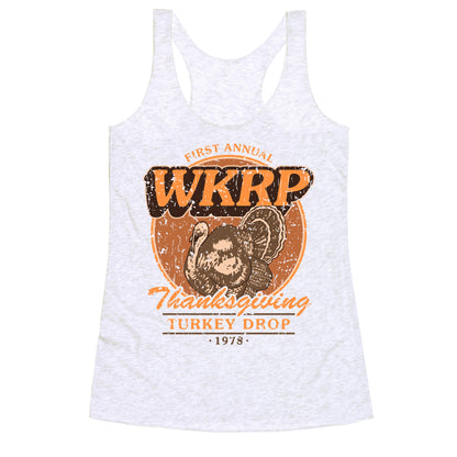 WKRP Turkey Drop Racerback Tank