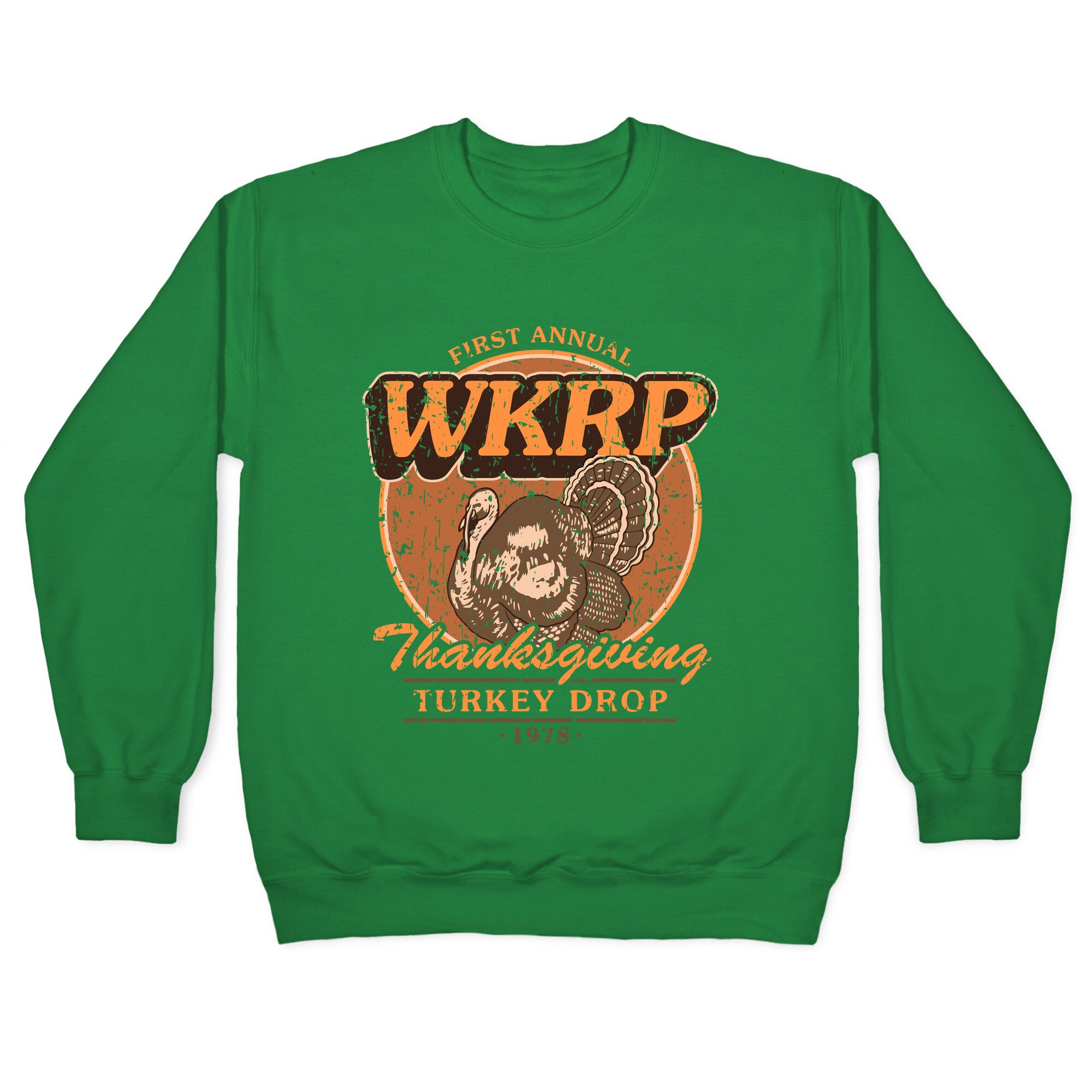 WKRP Turkey Drop Crewneck Sweatshirt