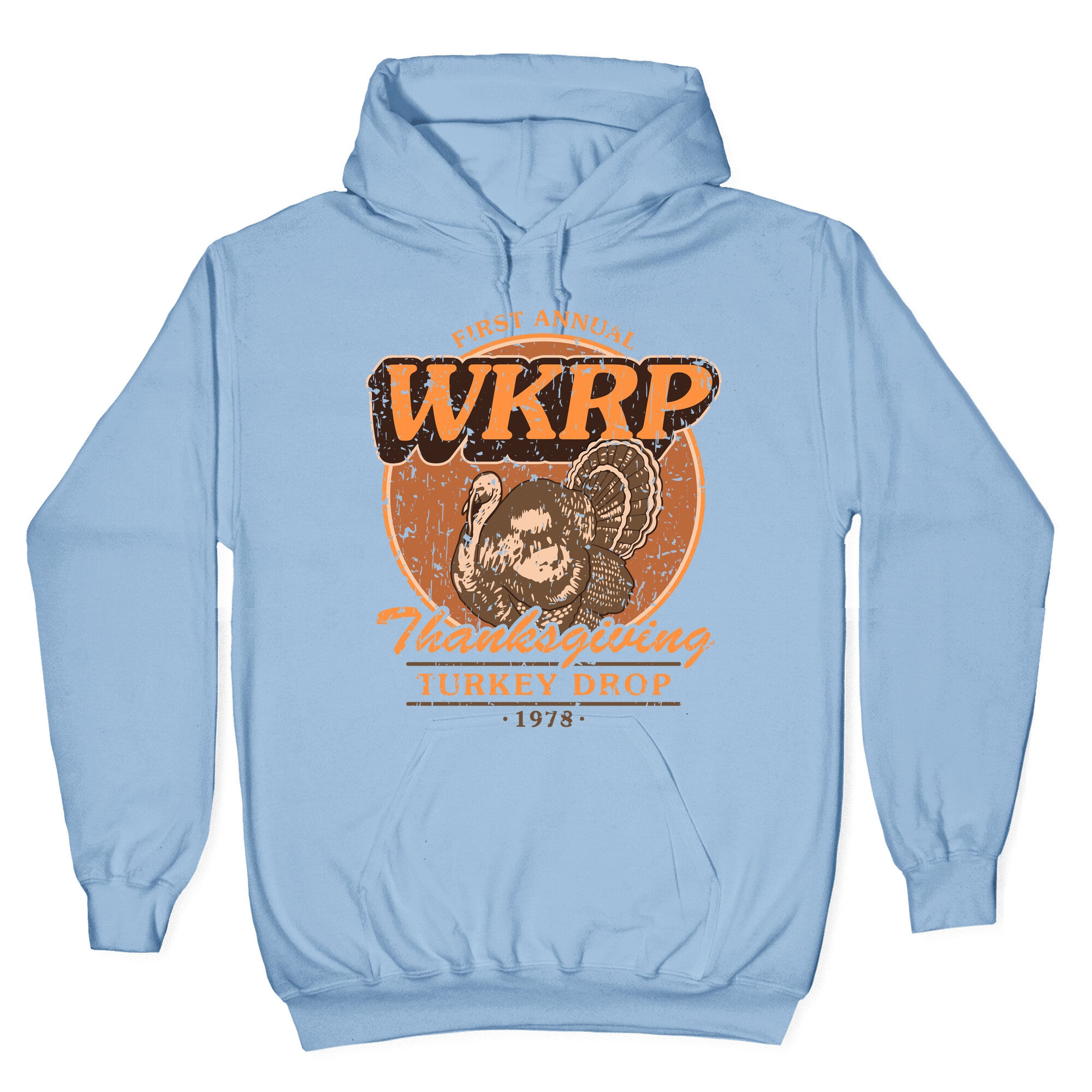 WKRP Turkey Drop Hoodie