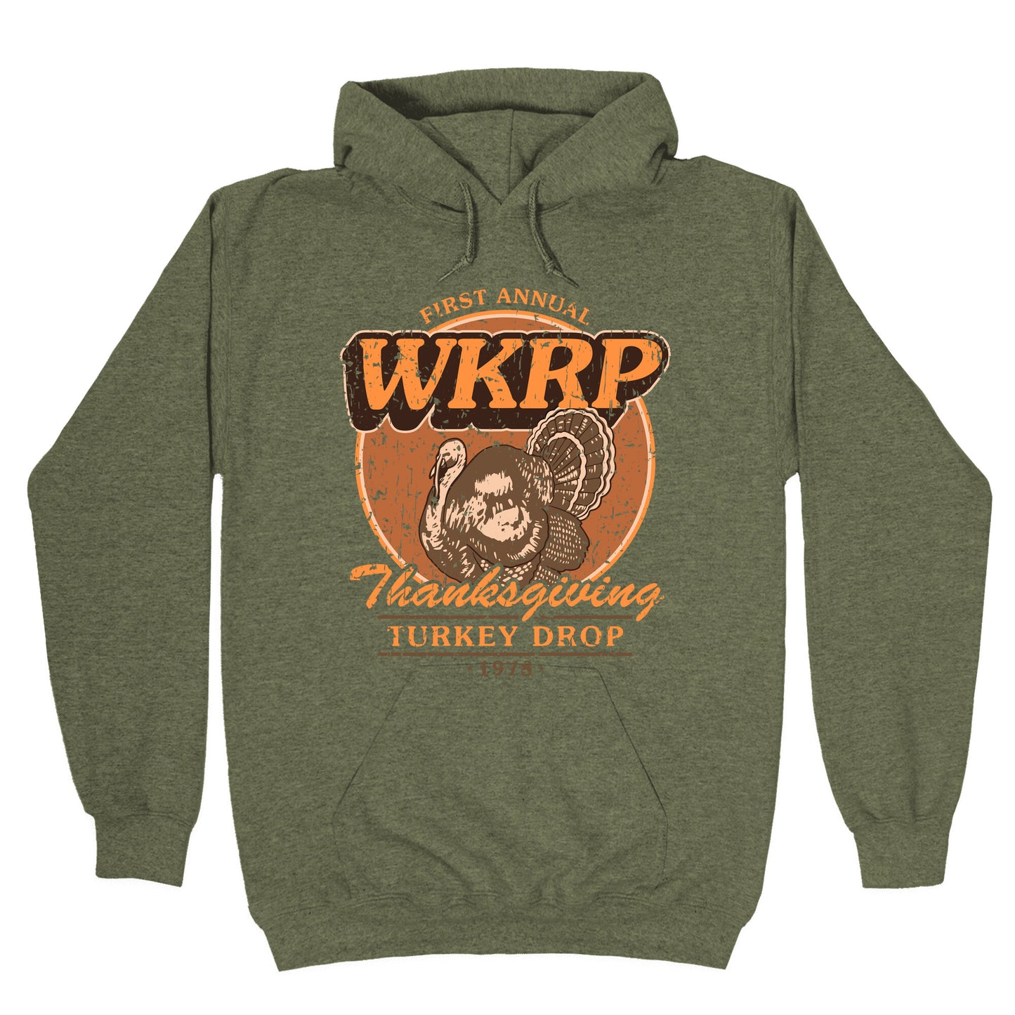 WKRP Turkey Drop Hoodie