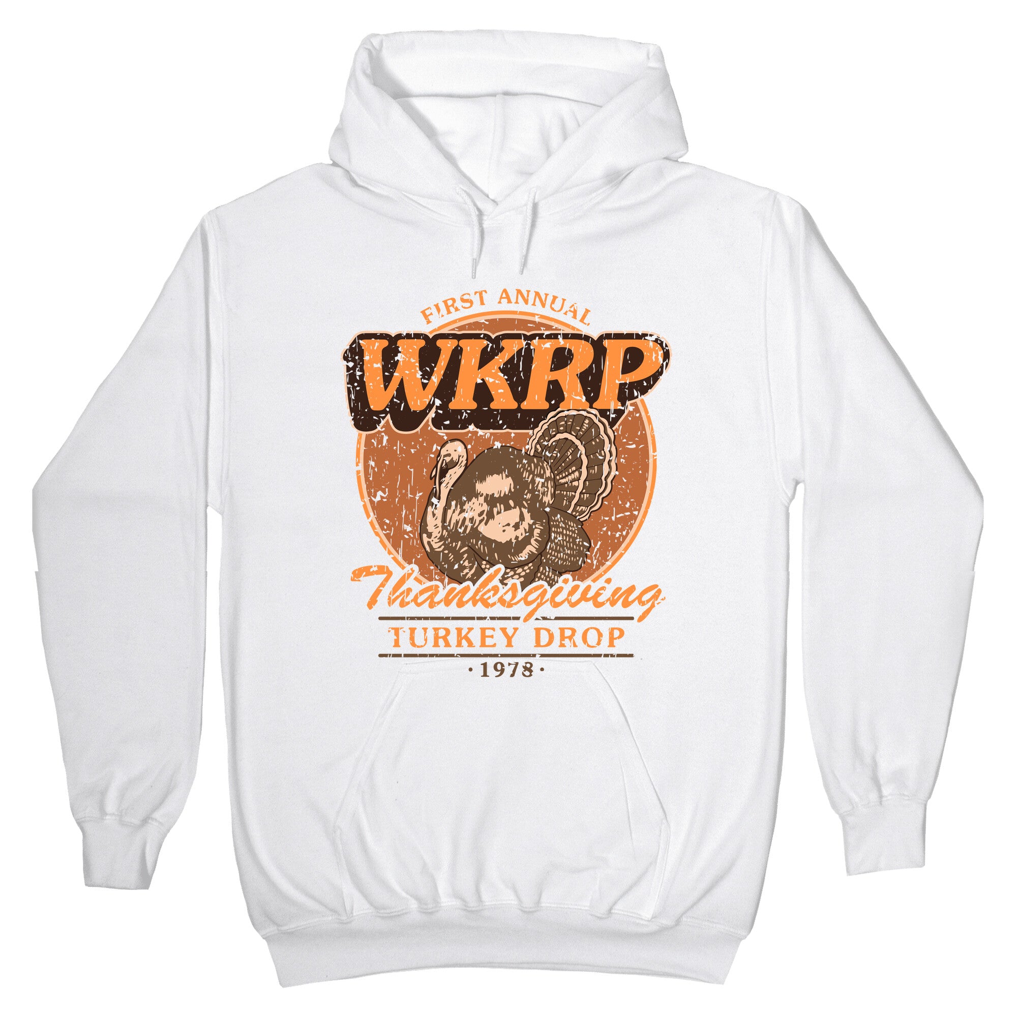 WKRP Turkey Drop Hoodie