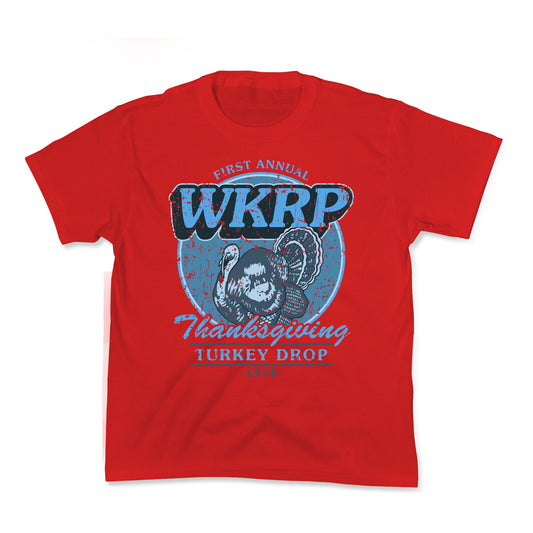 WKRP Turkey Drop Kids Tee