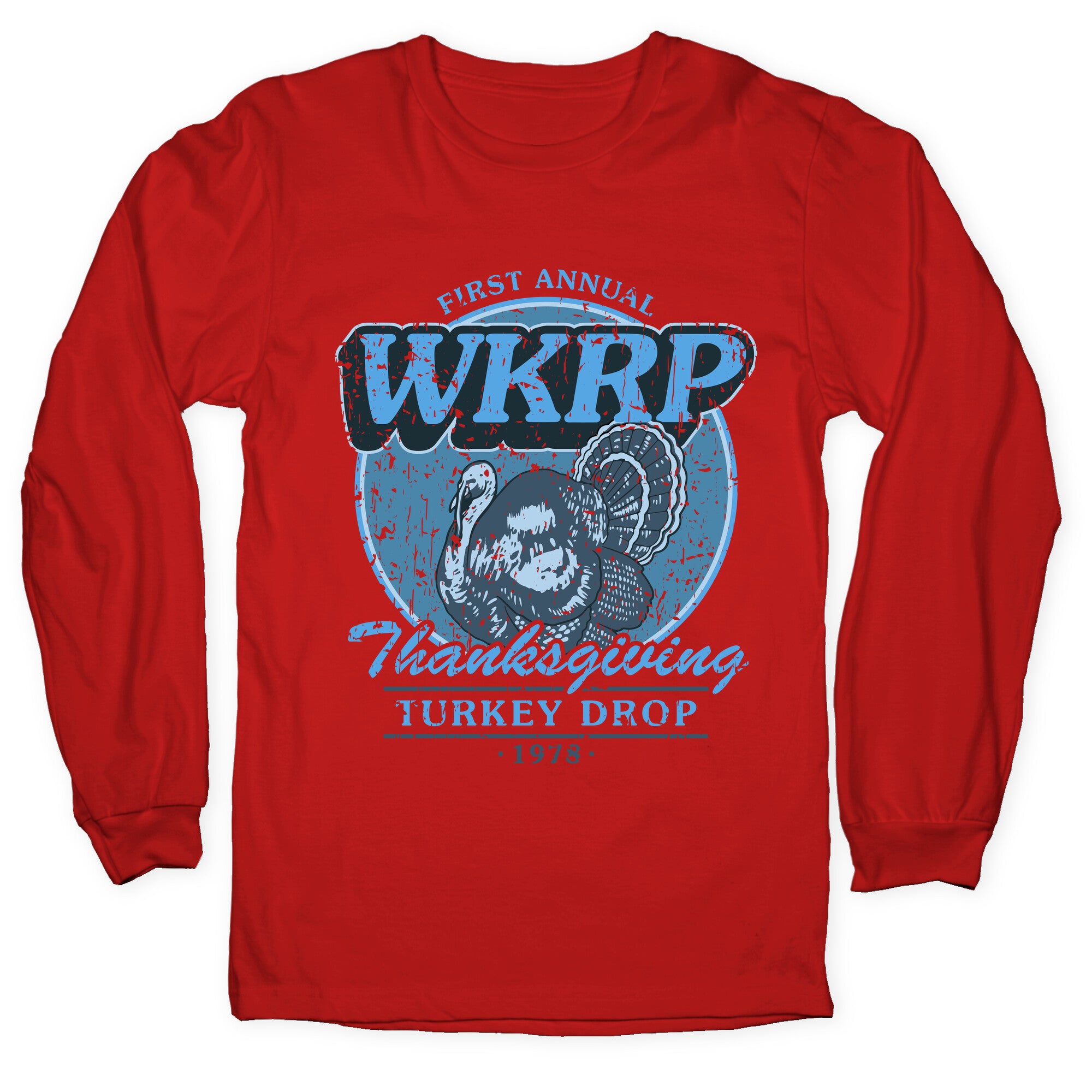 WKRP Turkey Drop Longsleeve Tee