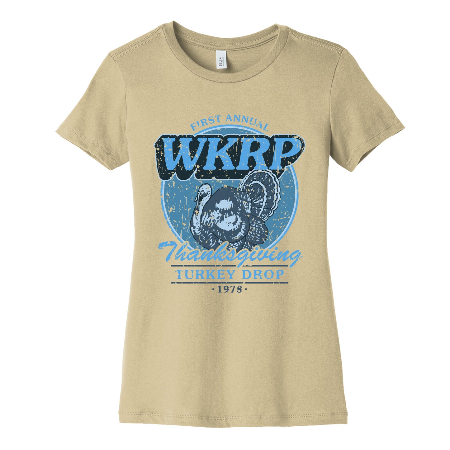 WKRP Turkey Drop Womens Cotton Tee