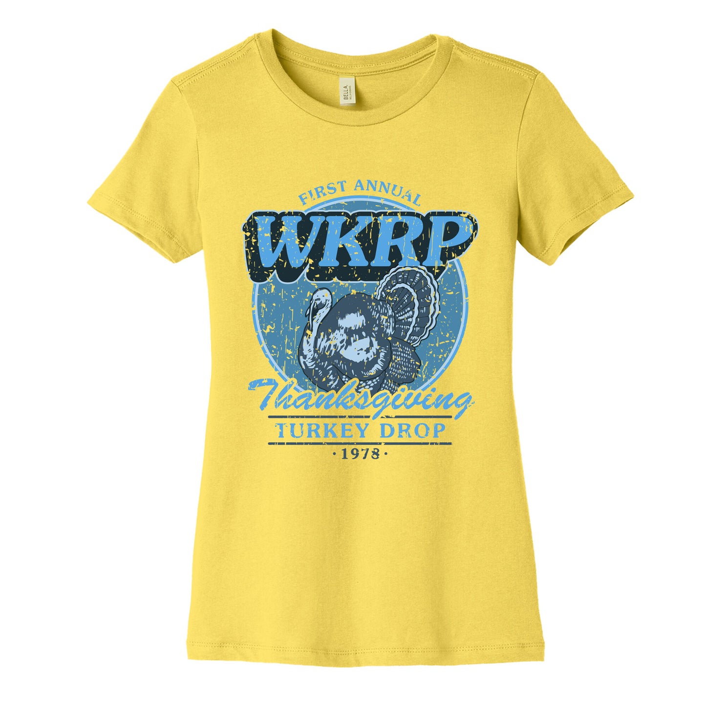 WKRP Turkey Drop Womens Cotton Tee