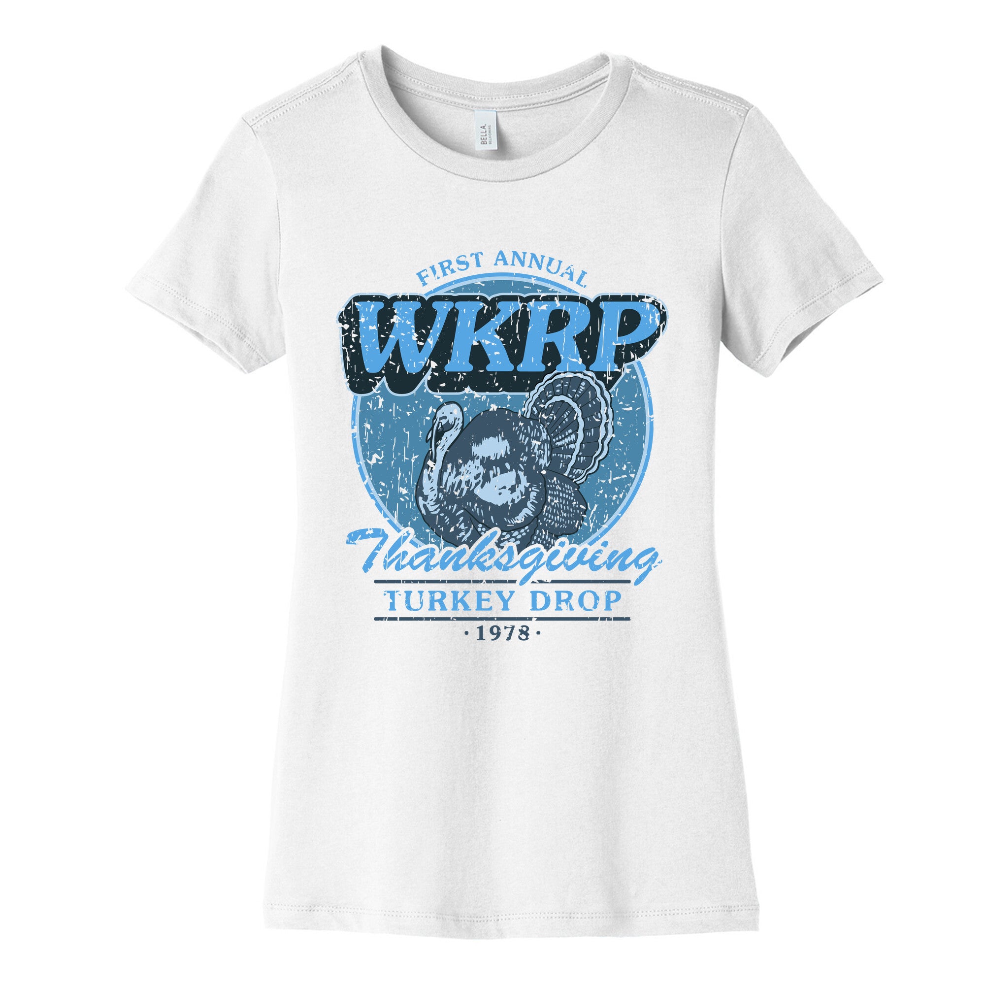 WKRP Turkey Drop Womens Cotton Tee