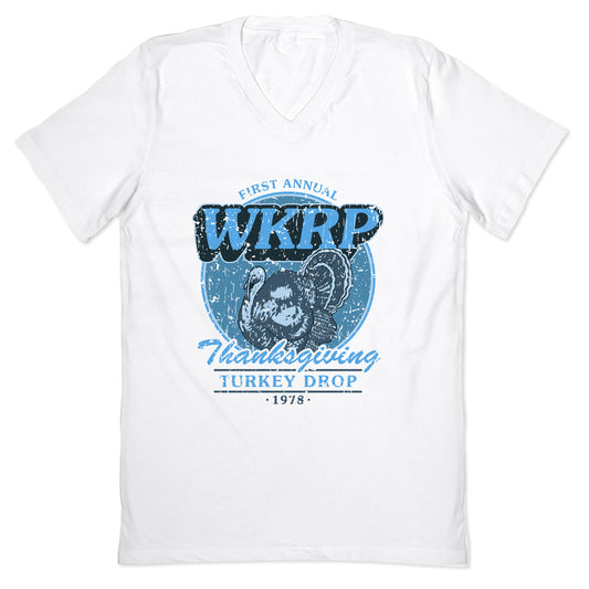 WKRP Turkey Drop V-Neck