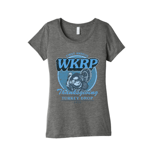 WKRP Turkey Drop Womens Triblend Tee