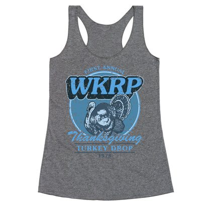 WKRP Turkey Drop Racerback Tank