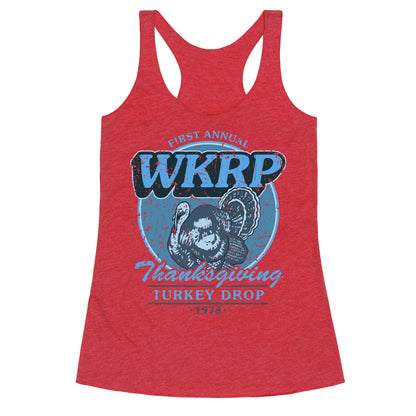 WKRP Turkey Drop Racerback Tank