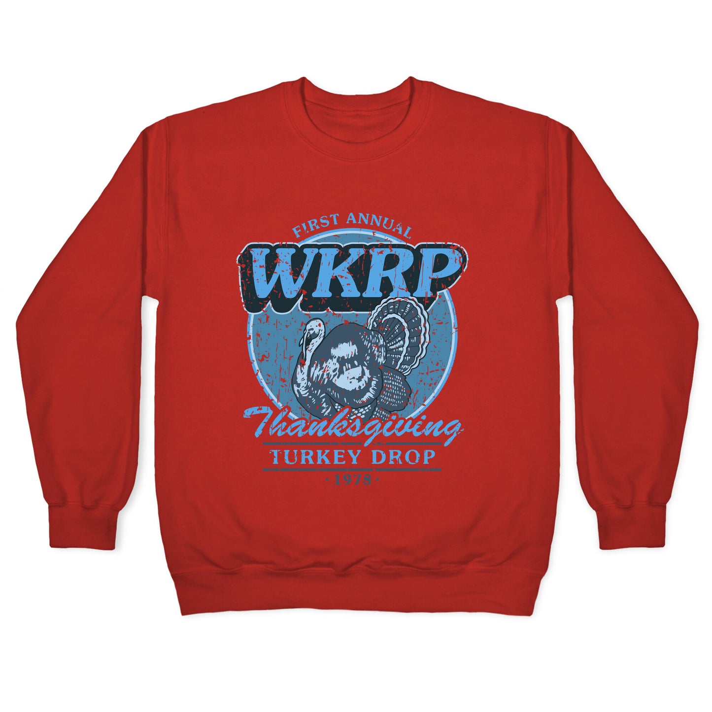 WKRP Turkey Drop Crewneck Sweatshirt
