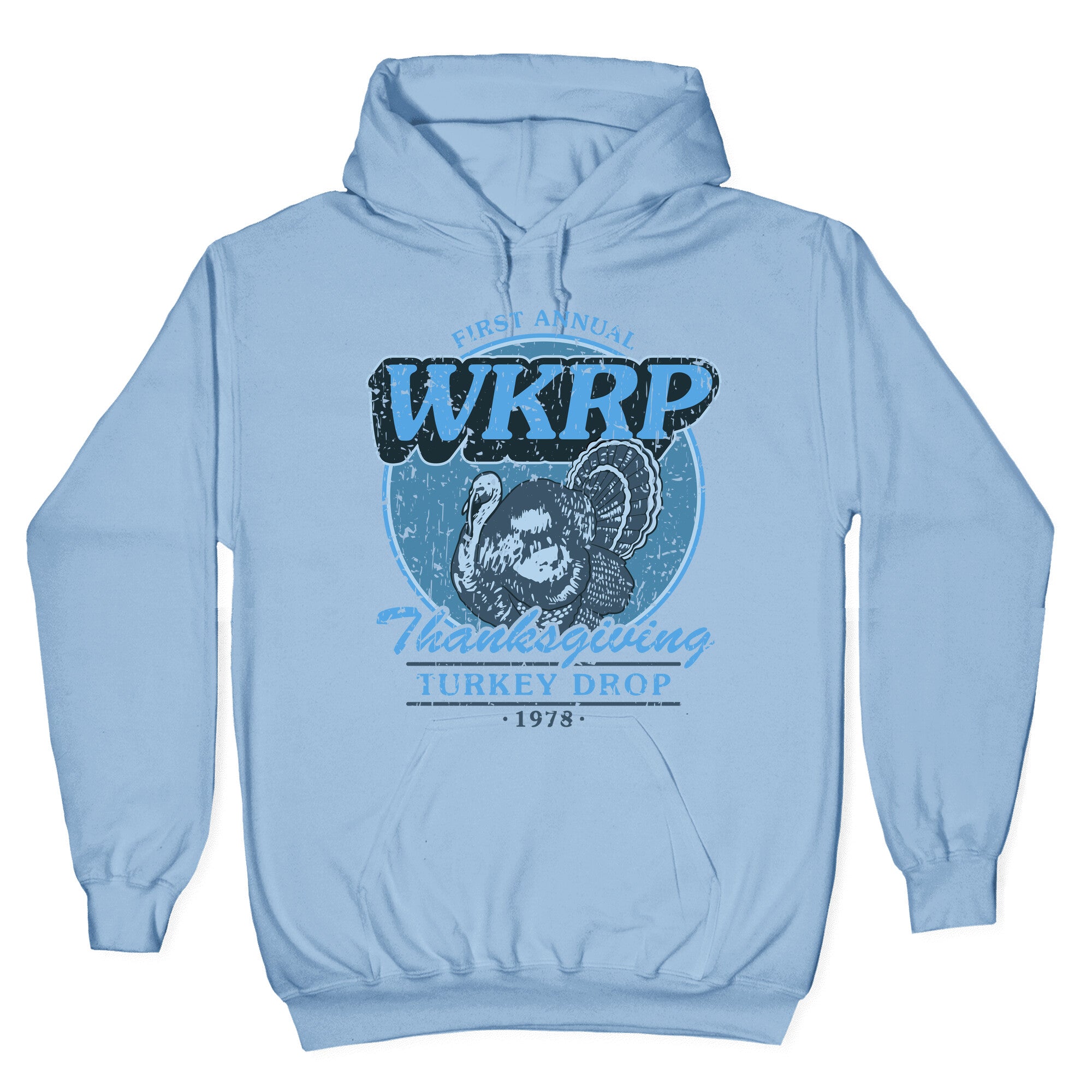 WKRP Turkey Drop Hoodie