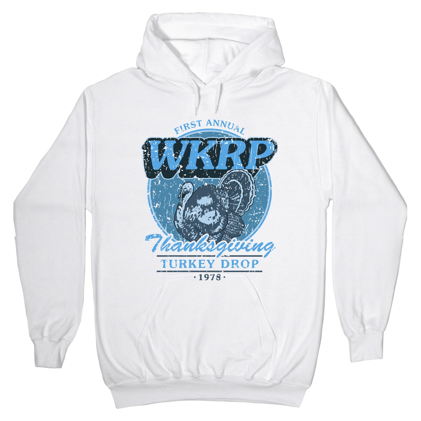 WKRP Turkey Drop Hoodie