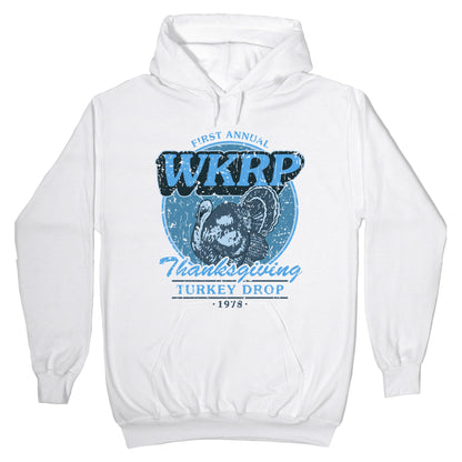 WKRP Turkey Drop Hoodie