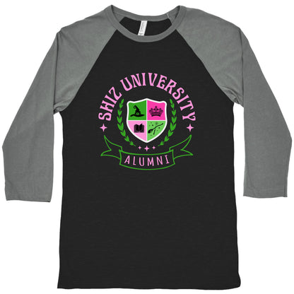 Shiz University Baseball Tee