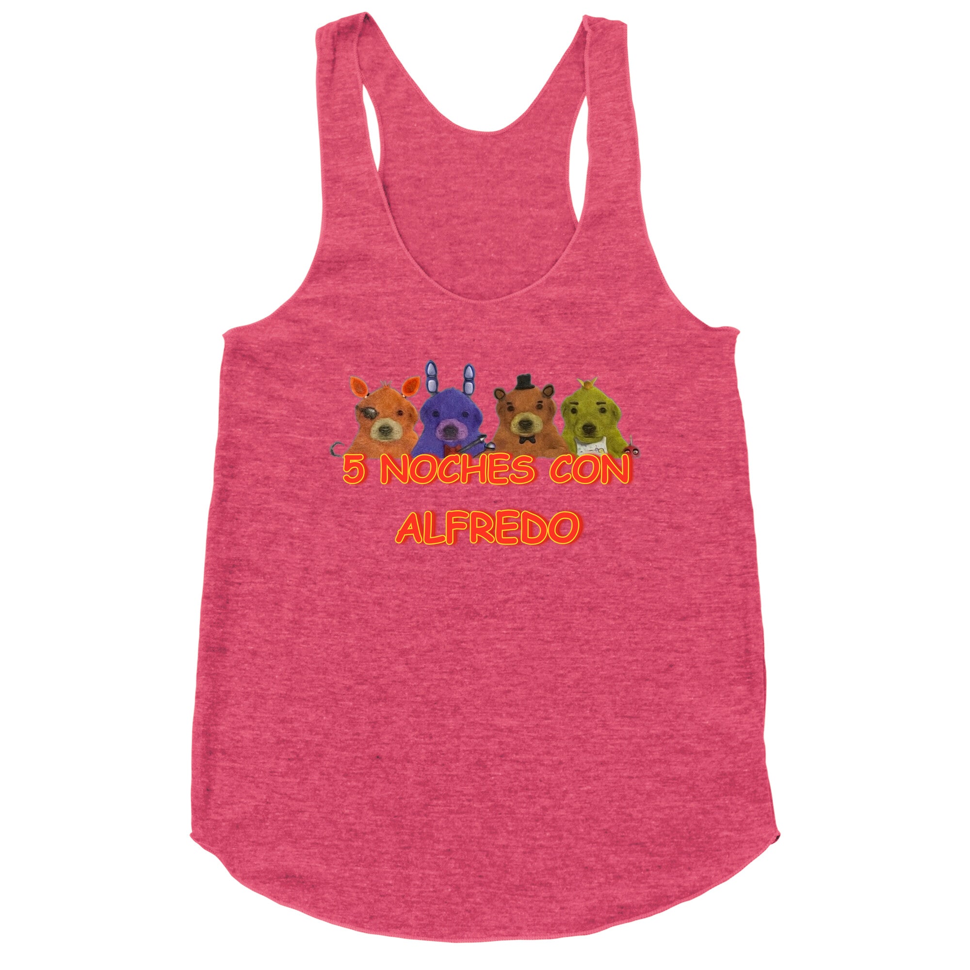 5 Noches Con Alfredo Racerback Tank