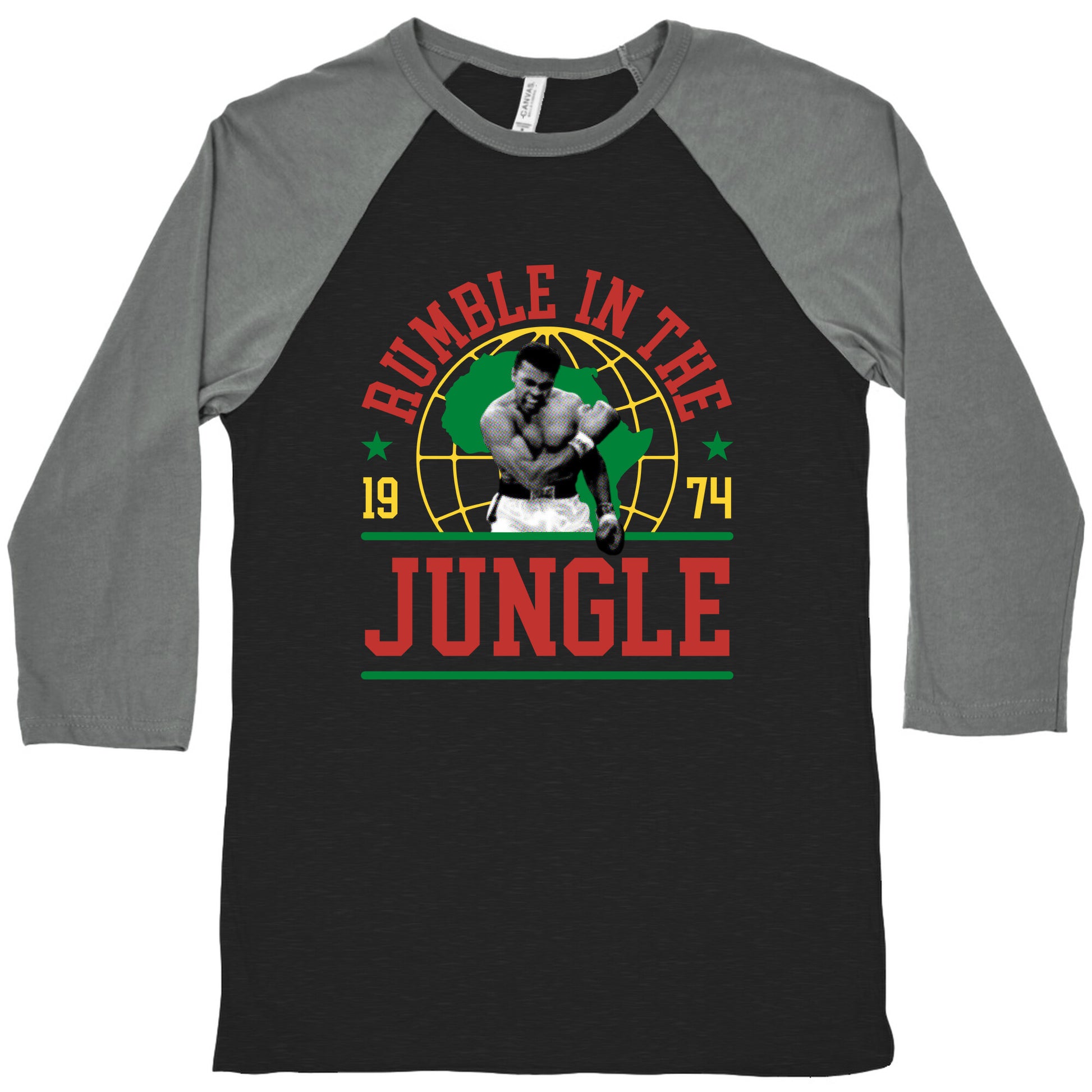 Rumble in the Jungle Baseball Tee