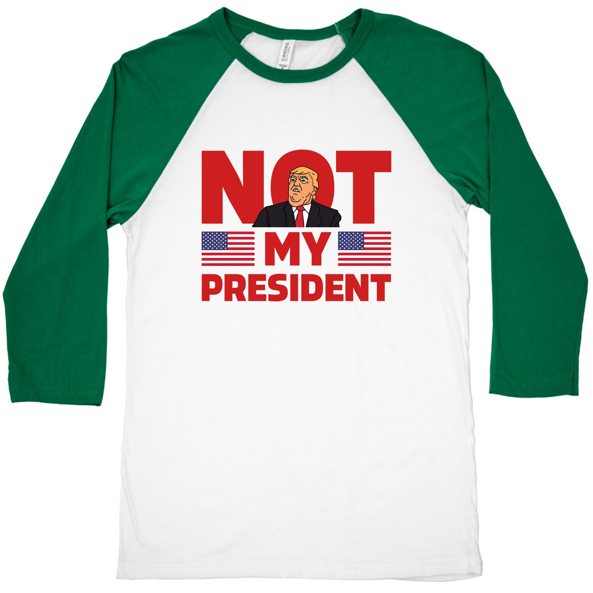 Not My President Baseball Tee
