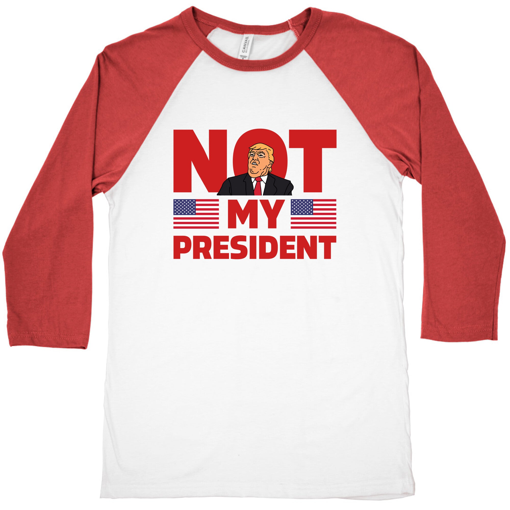 Not My President Baseball Tee