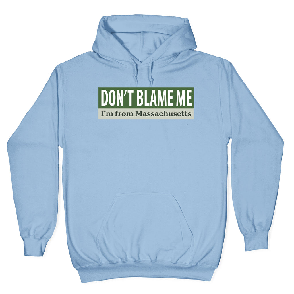 dont blame me im from massachusetts Hoodie