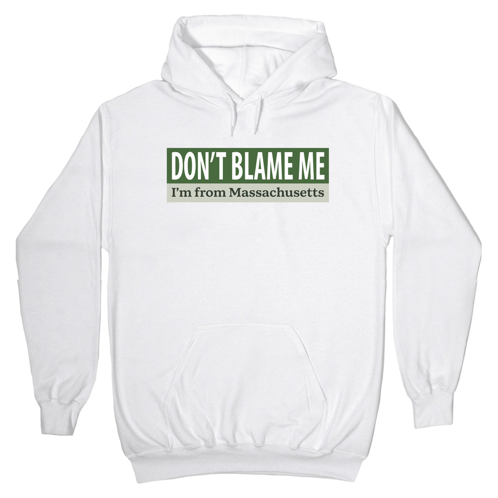 dont blame me im from massachusetts Hoodie